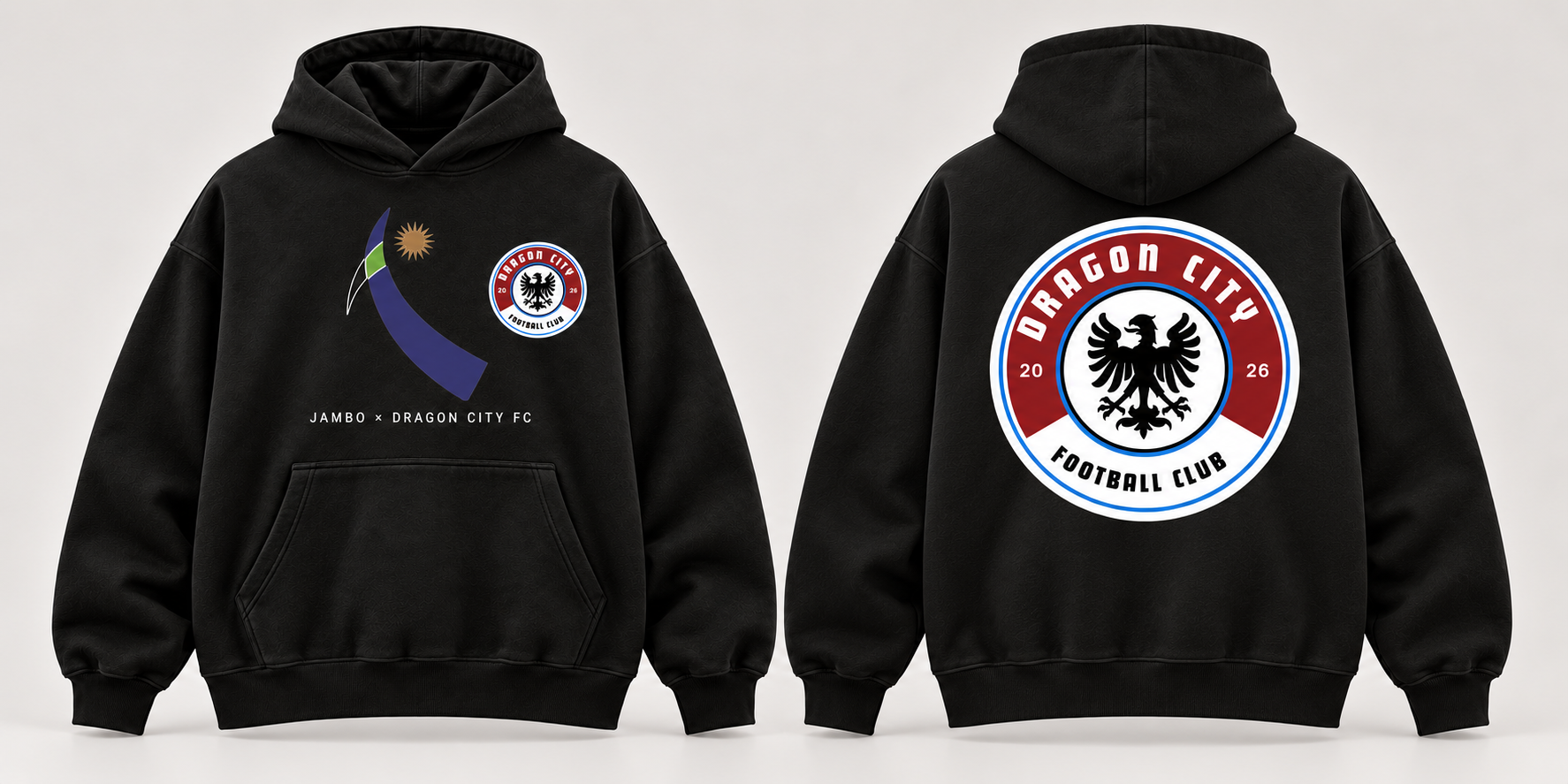 Jambo × Dragon City FC Back-Crest Hoodie product image