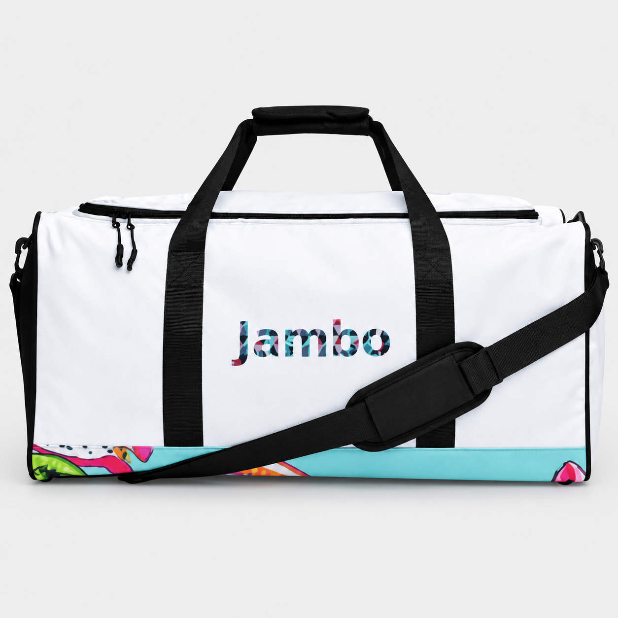 Jambo White Duffel Bag product image