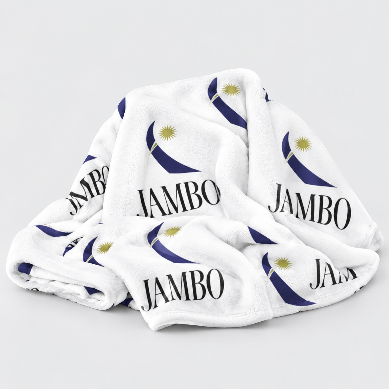 Jambo White Throw Blanket product image
